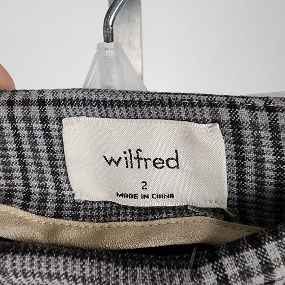 Wilfred Plaid High Waist Wide Leg Crop Pants Size 2 - Picture 8 of 11